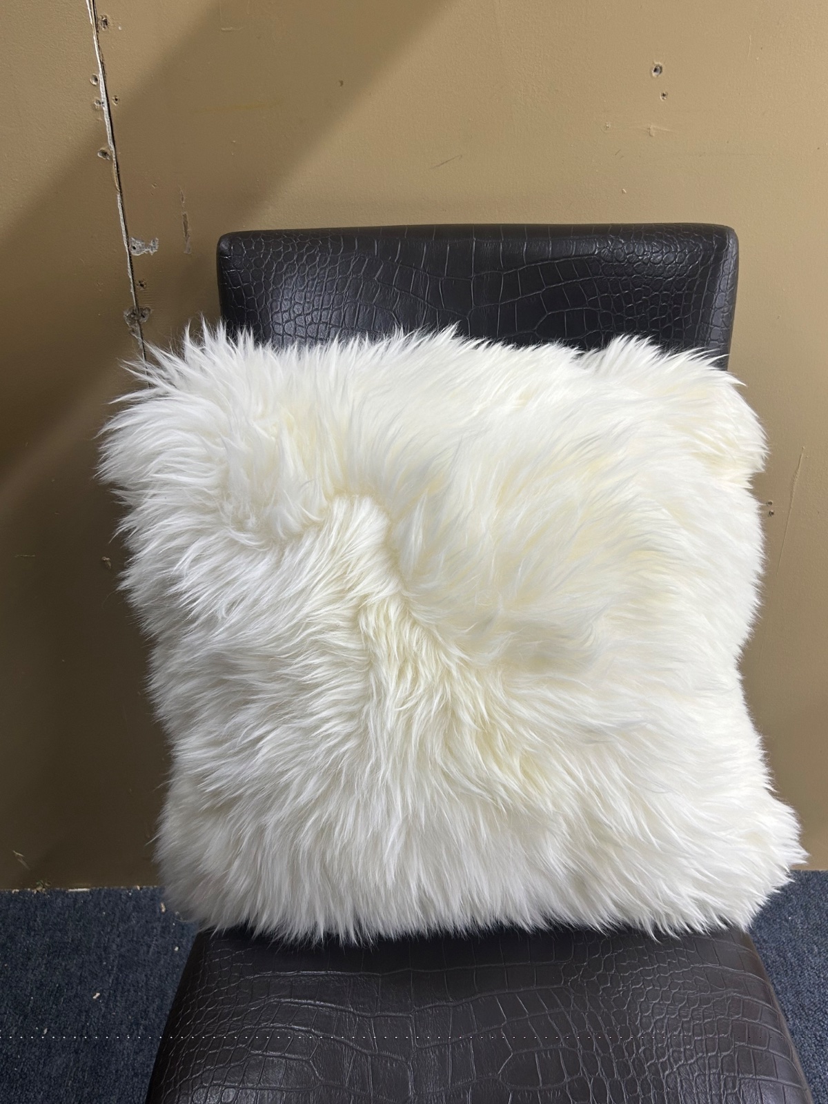 pillow, Sheepskin pillow, Natural white, 20x20