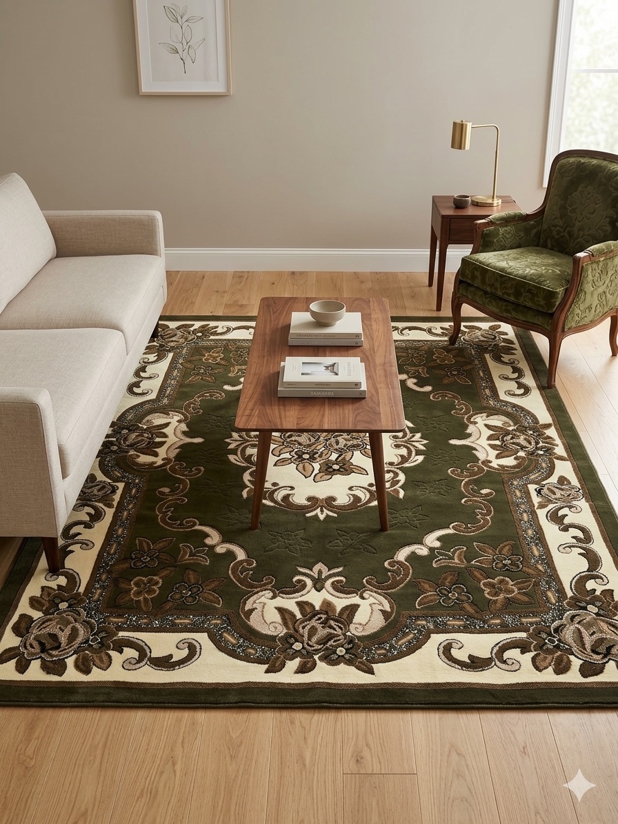 Rug, D-121, burgundy, 8x10