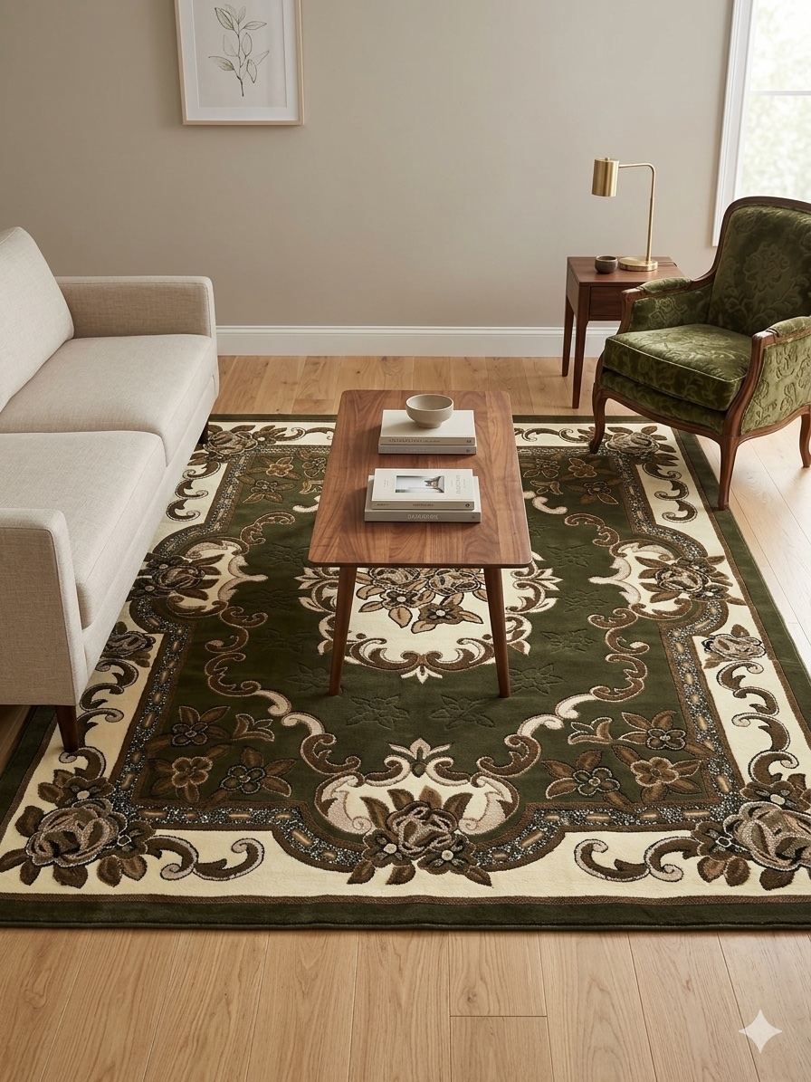 8x10 Sage Green D-121 Area Rug