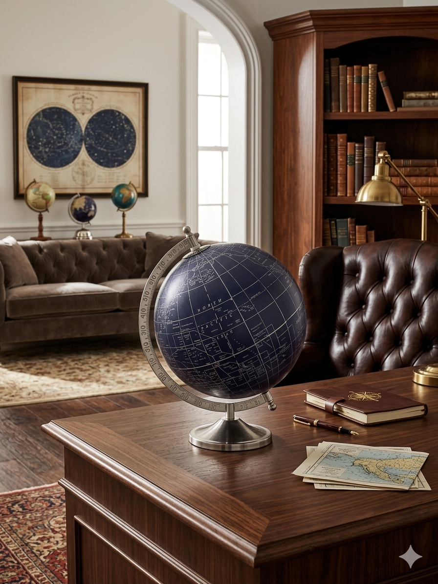 Other, Blue globe, Blue, Blue globe size  (W) 11in x 11in (H)