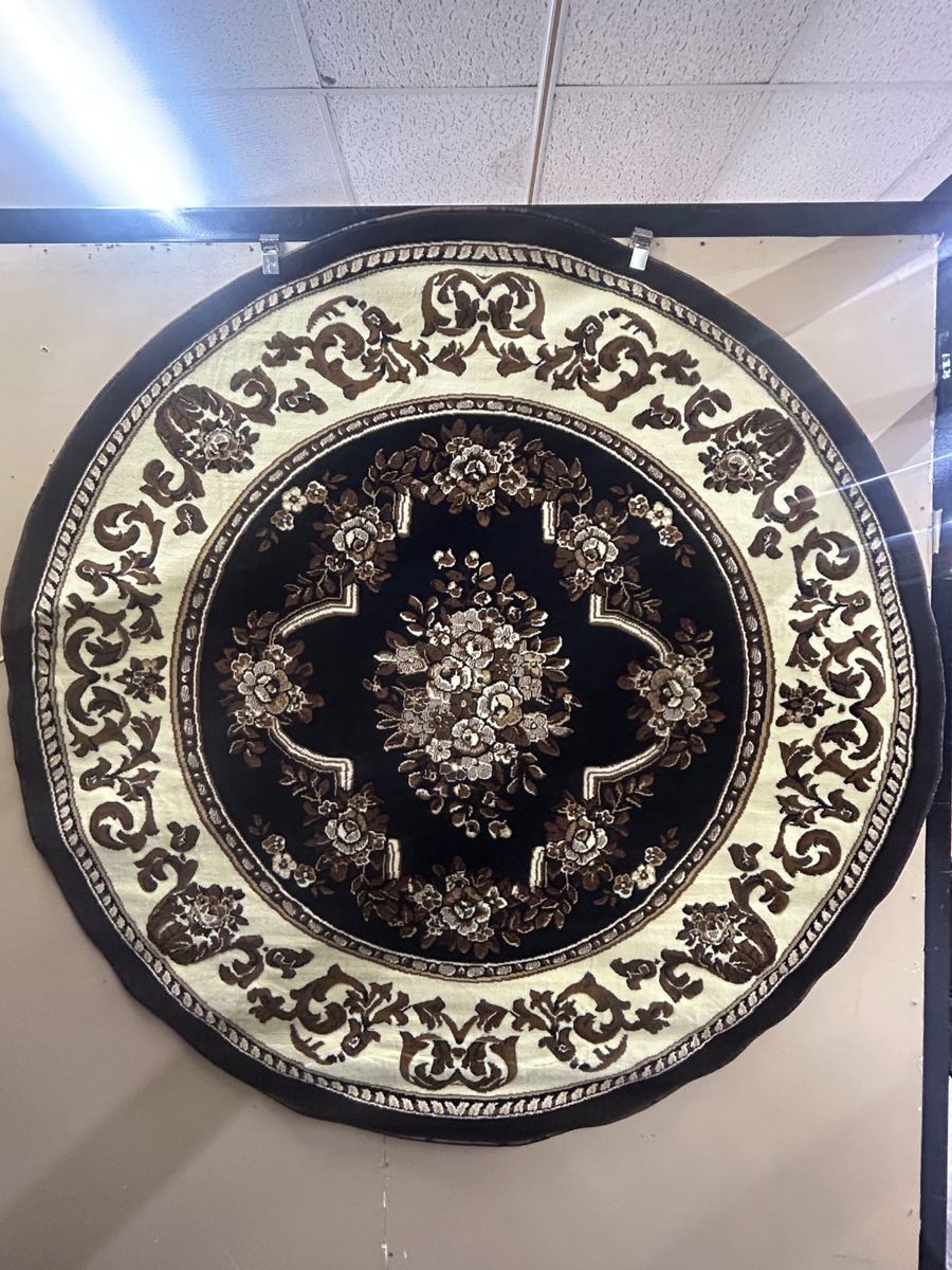5x5 Black C-310 Area Rug
